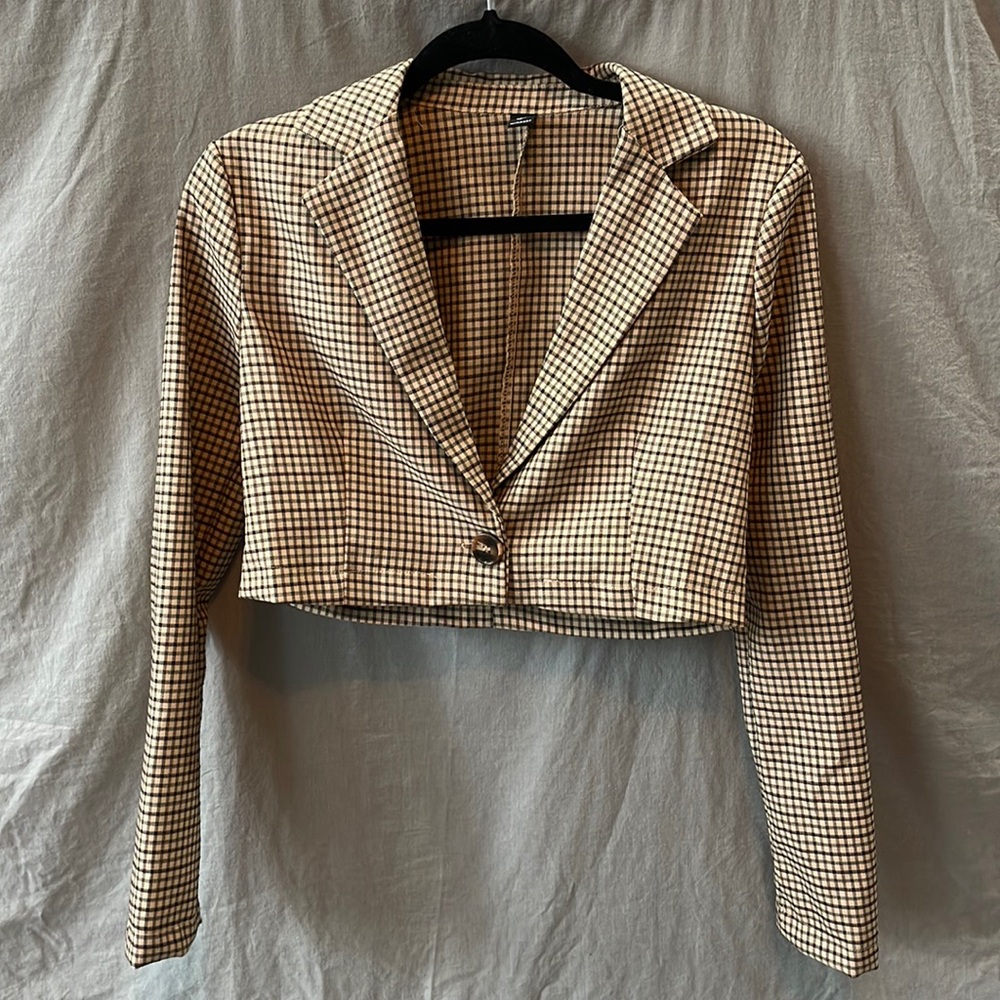 Windsor Cropped Plaid Jacket